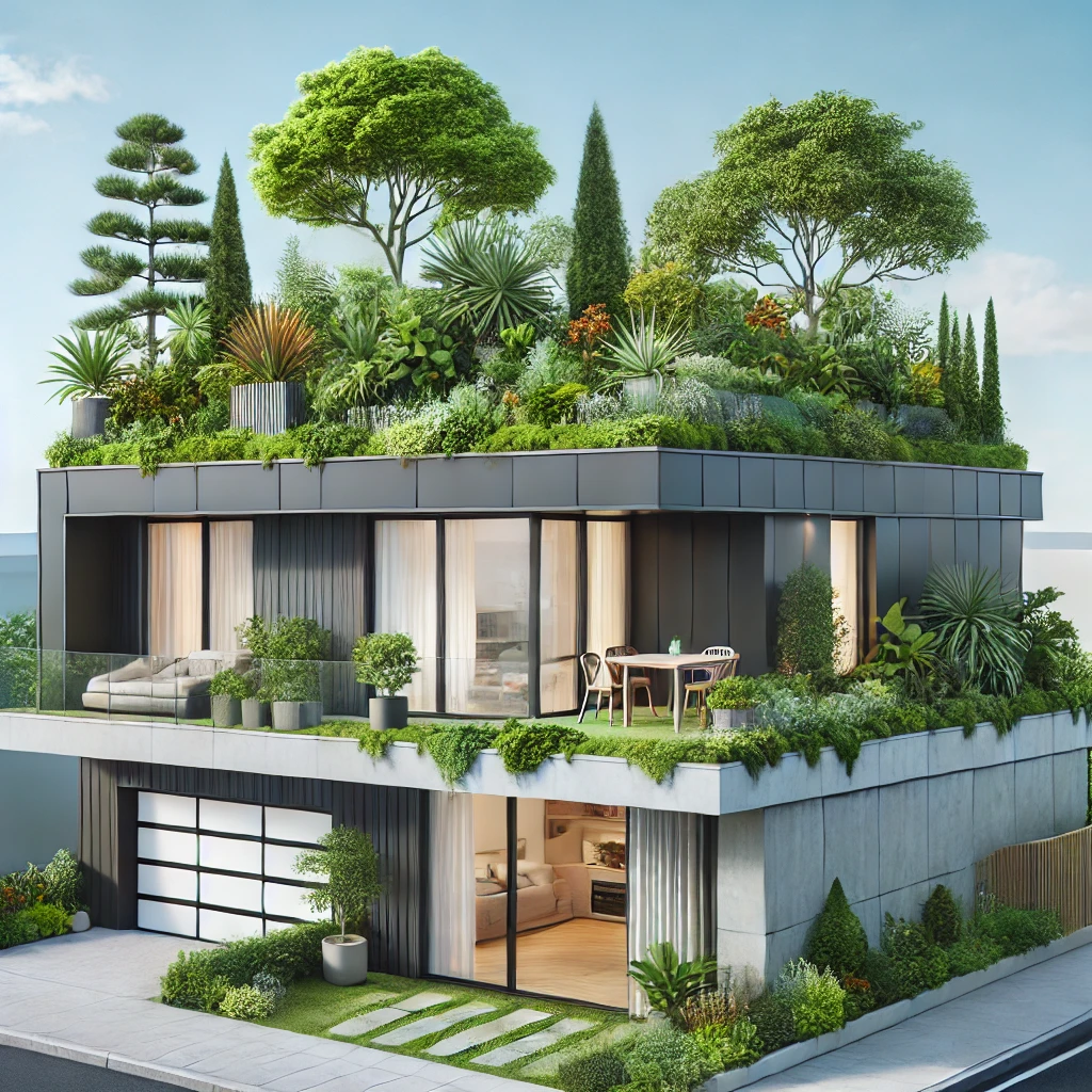 Rumah dengan Rooftop Garden