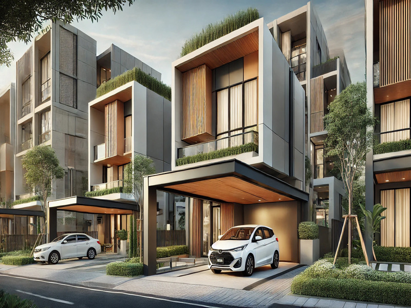 Desain Rumah Cluster Modern 2 Lantai Dengan Car Port Model Terbaru 2025