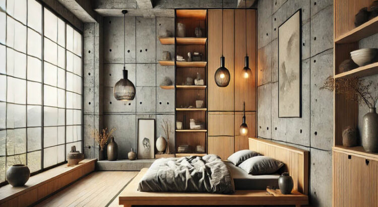 Inspirasi Dekorasi Kamar Industrial dengan Furniture Klasik Jepang