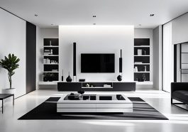 Inspirasi Dekorasi Rumah Cluster Dengan Interior Desain Monokrom Hitam Putih