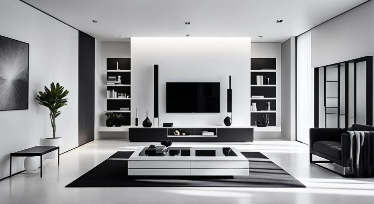 Inspirasi Dekorasi Rumah Cluster Dengan Interior Desain Monokrom Hitam Putih
