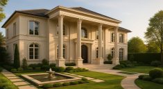 Ide Desain Rumah Dengan Taman Minimalis 2 Lantai Bertema Klasik Eropa