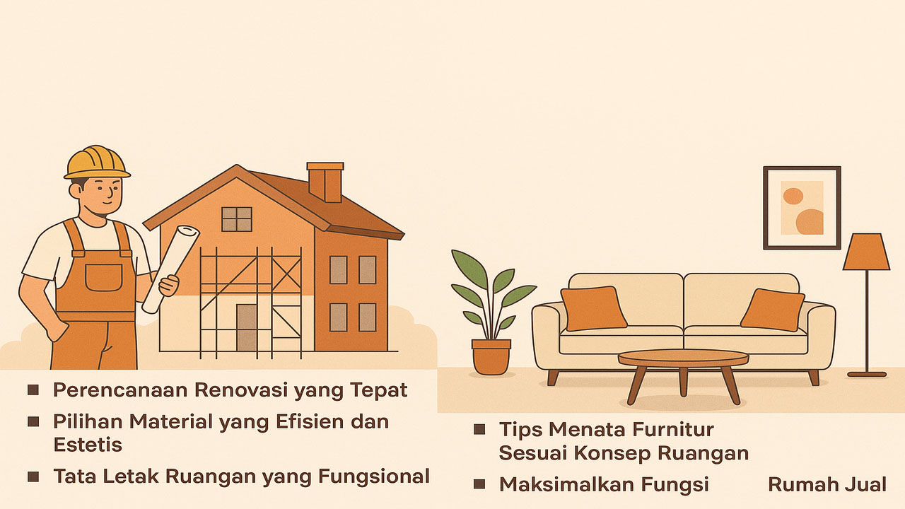 Tips Renovasi Bangunan Rumah dan Penempatan Furnitur yang Tepat Untuk Dekorasi Ruangan