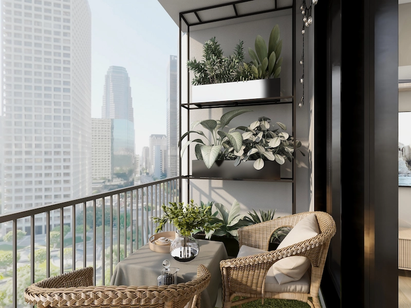 dekorasi balkon kecil