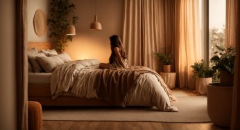 Inspirasi Dekorasi Kamar Tidur Nuansa Coklat dan Linen Soft Beige yang Hangat