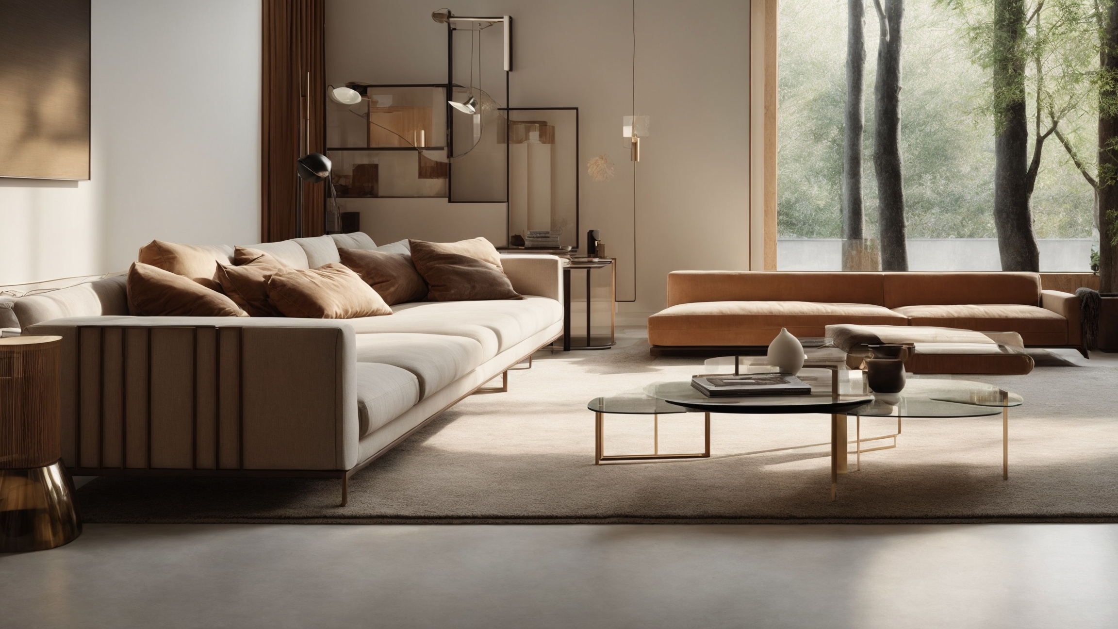Interior ruang tamu dengan furniture modern tren properti Indonesia modern